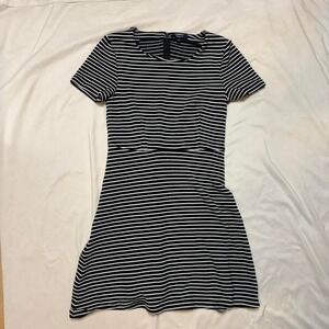 Madewell Striped Short Sleeve Dress Sz L